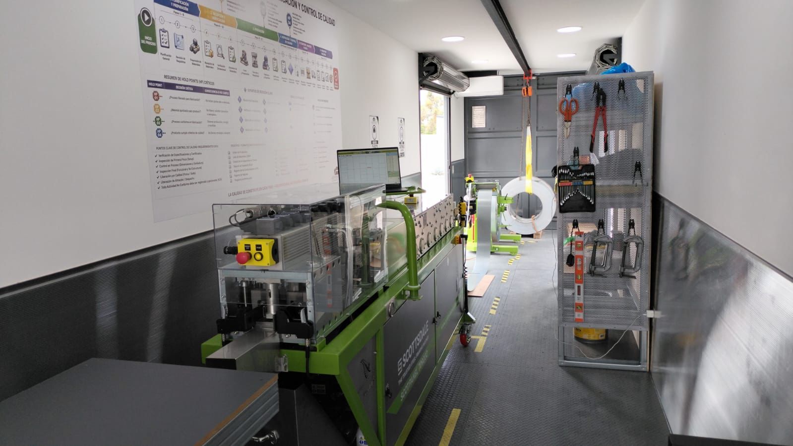 Mobile factory assembly area
