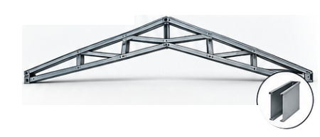 Cercha Scissor en acero ligero
