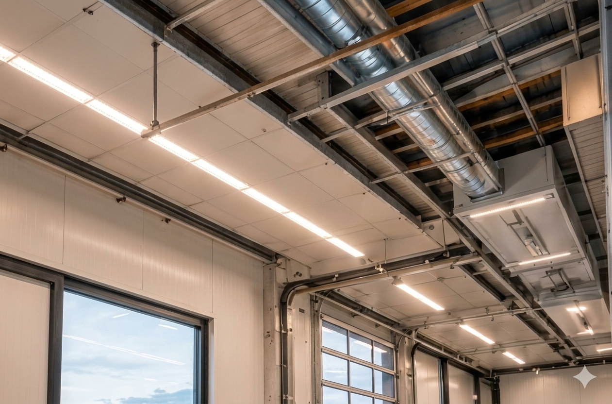 Sistemas eléctricos, de plomería y HVAC integrados y coordinados en un ensamble de muro