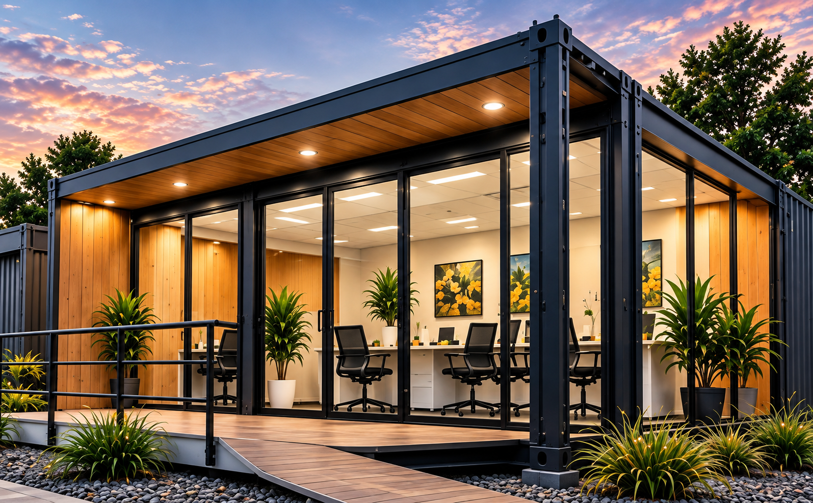 Interior CFS/LGS framing for a configurable modular space
